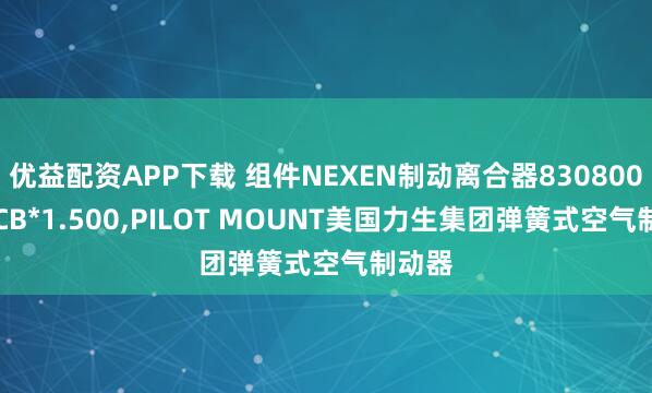优益配资APP下载 组件NEXEN制动离合器830800 MWCB*1.500,PILOT MOUNT美国力生集团弹簧式空气制动器